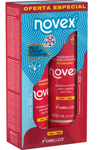 KIT SH+COND NOVEX CACHOS CINEMA 300ML