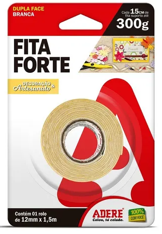 FITA DUPLA FACE ADERE 12MMX1,5M