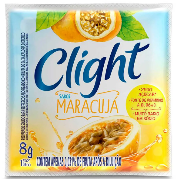 SUCO CLIGHT MARACUJA 8G