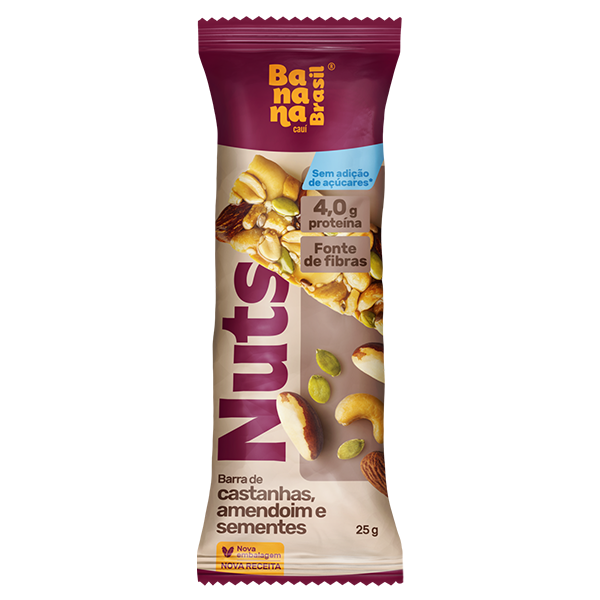 BARRA NUTS SEMENTES BANANA BR 25G