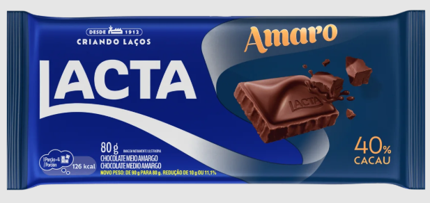 BARRA LACTA AMARO 80g