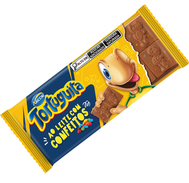 BARRA CHOC TORUGUITA CONFEITOS 80G