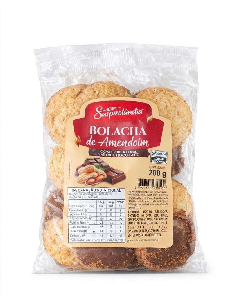 BOLACHA AMENDOIM C/ CHOC SUSP 200G