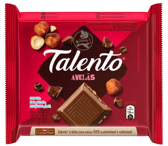 CHOC TALENTO AVELAS 85g