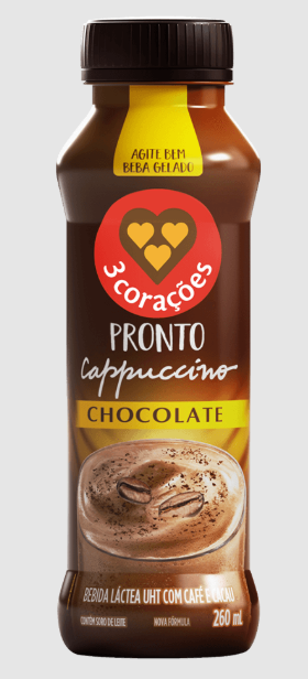 CAPPUCCINO 3 CORACOES CHOCO 260ML