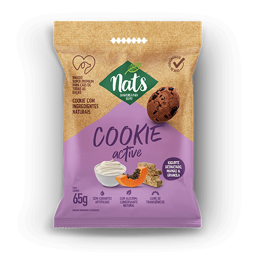 NATS COOKIE ACTIVE CARNE E CEREAIS 65 G