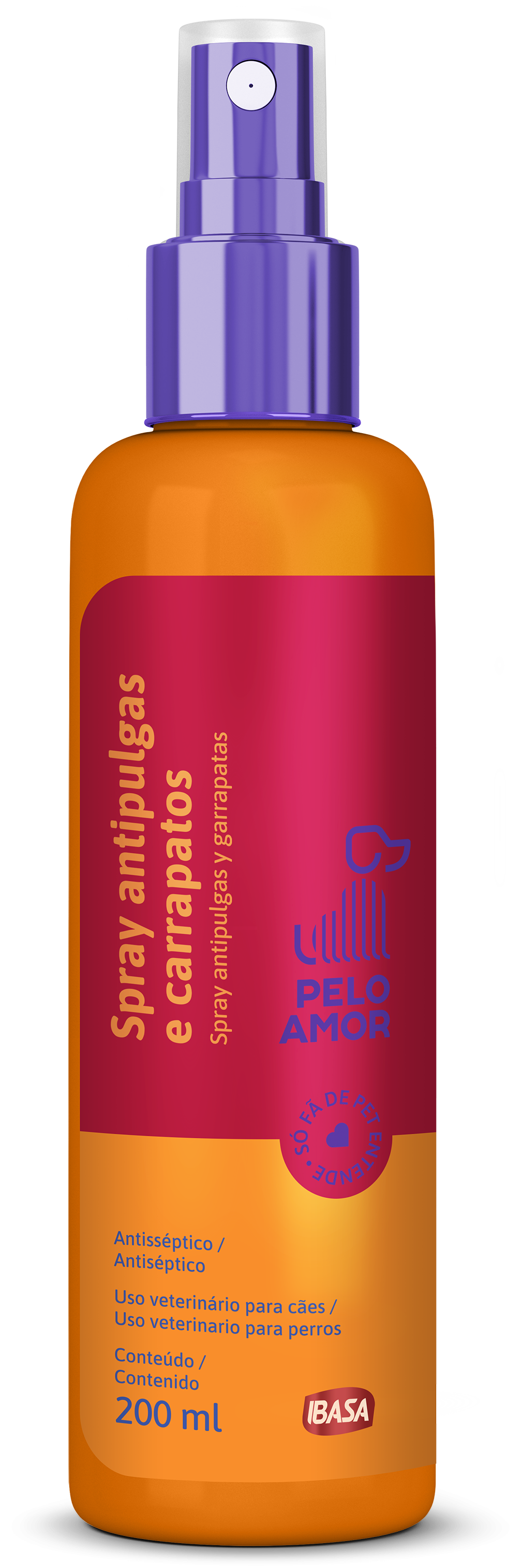 SPRAY ANTIPULGAS E ANTISSEPTICO IBASA 200 ML
