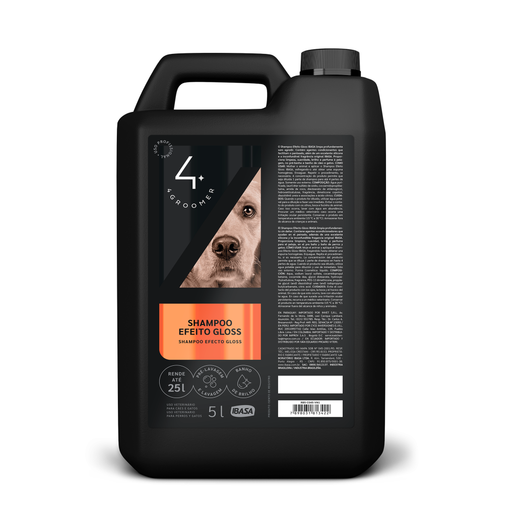 Shampoo Efeito Gloss 4 Groomer 5 Litros