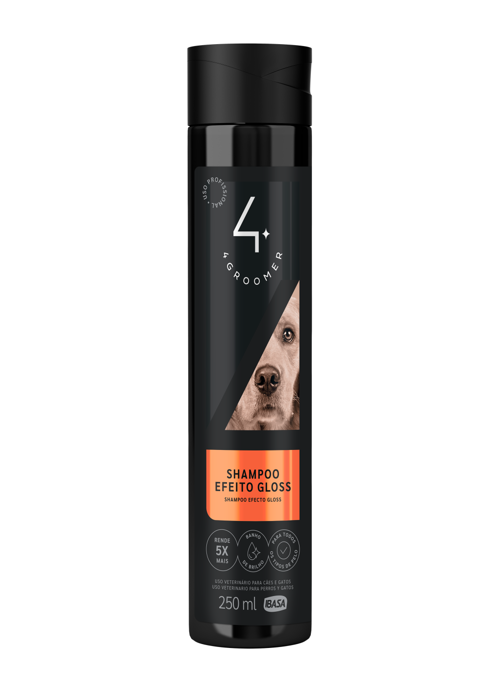 Shampoo Efeito Gloss 4 Groomer 250mL