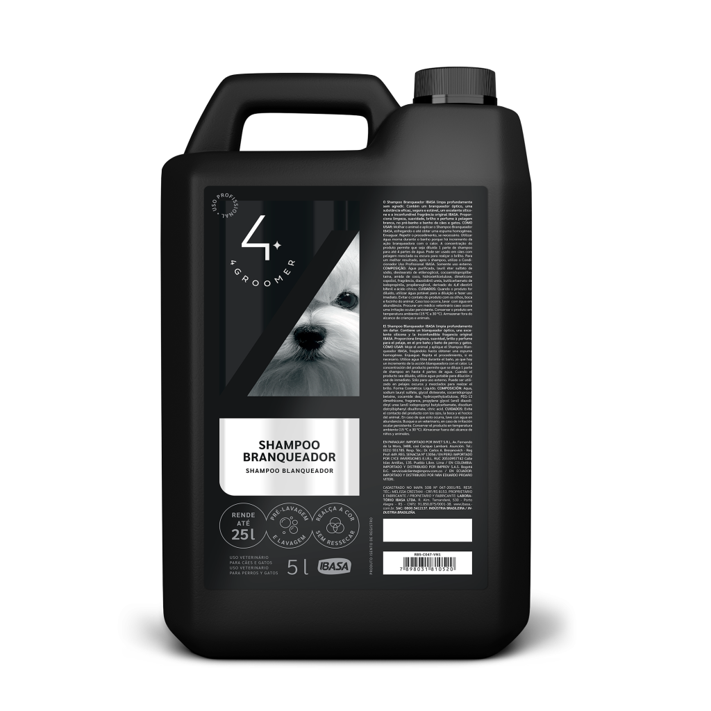 Shampoo Branqueador - 4Groomer 5 Litros