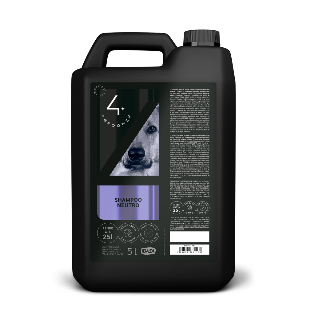 Shampoo Neutro - 4Groomer 5 Litros