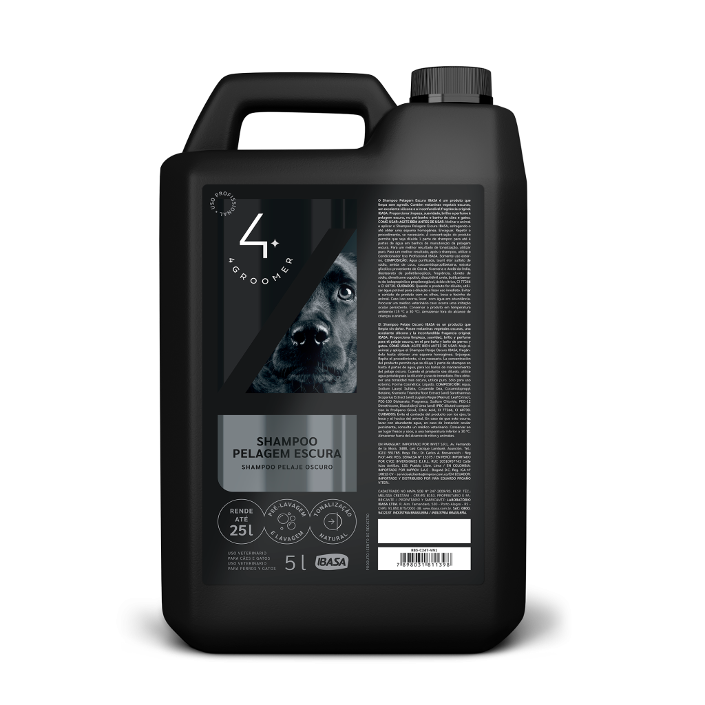 Shampoo Pelagem Escura - 4Groomer 5 Litros