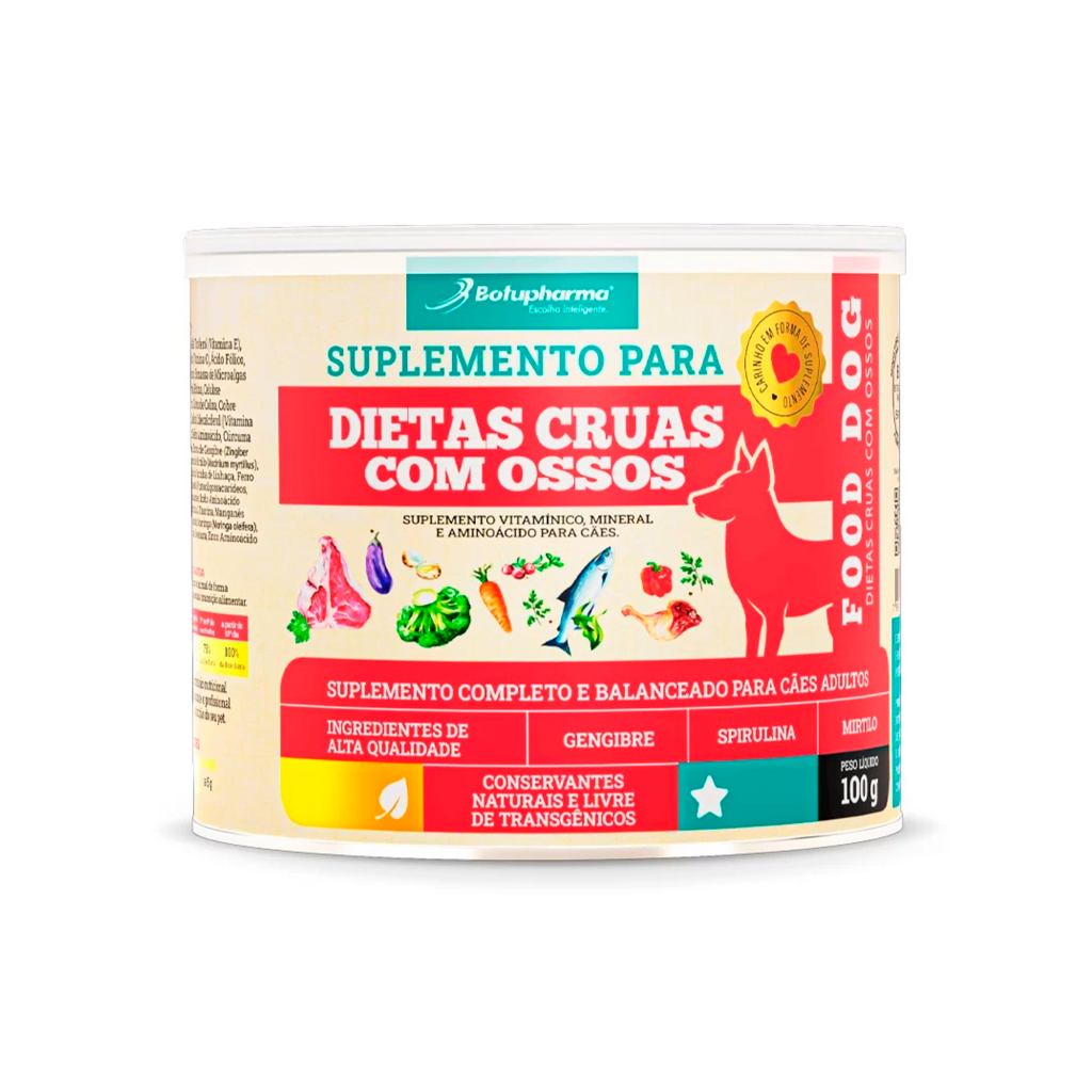 Food Dog Dietas Cruas Com Ossos 100g