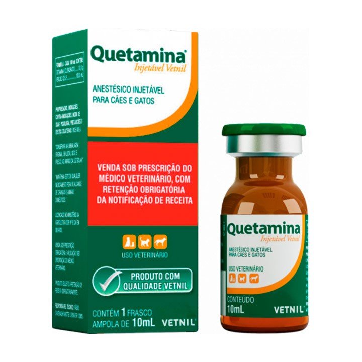 Quetamina Injetável Vetnil 10mL