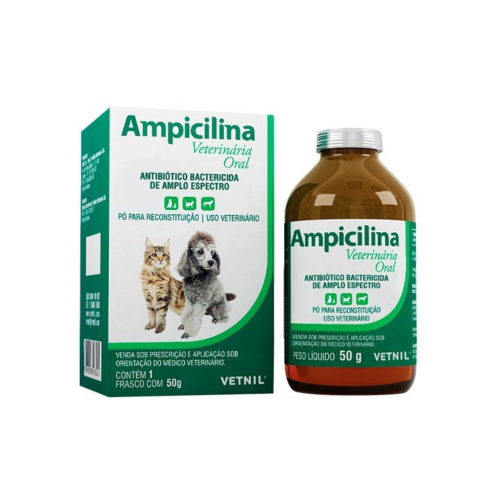 Ampicilina Veterinária Oral 50g