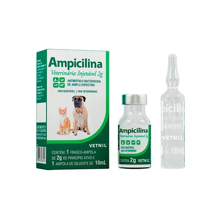 Ampicilina Veterinária Injetável 2g