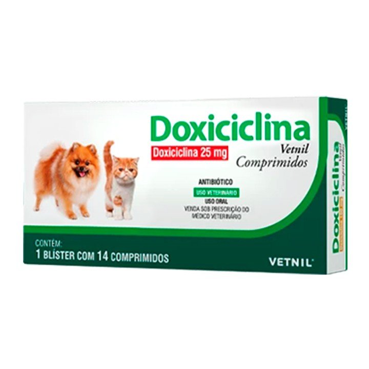Doxiciclina Vetnil 25mg 14 Comprimidos