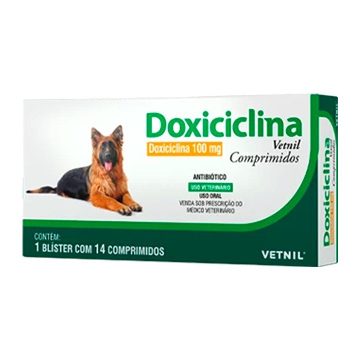 Doxiciclina Vetnil 100mg 14 Comprimidos