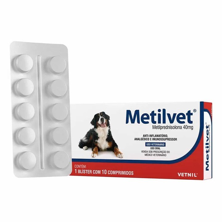 Metilvet 40mg 10 Comprimidos