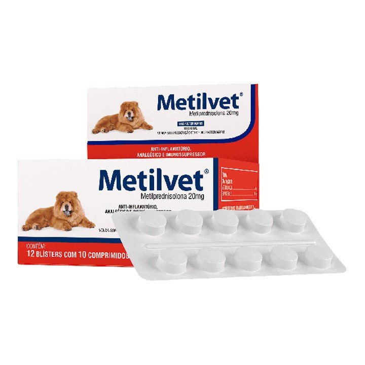 Metilvet 20mg 120 Comprimidos