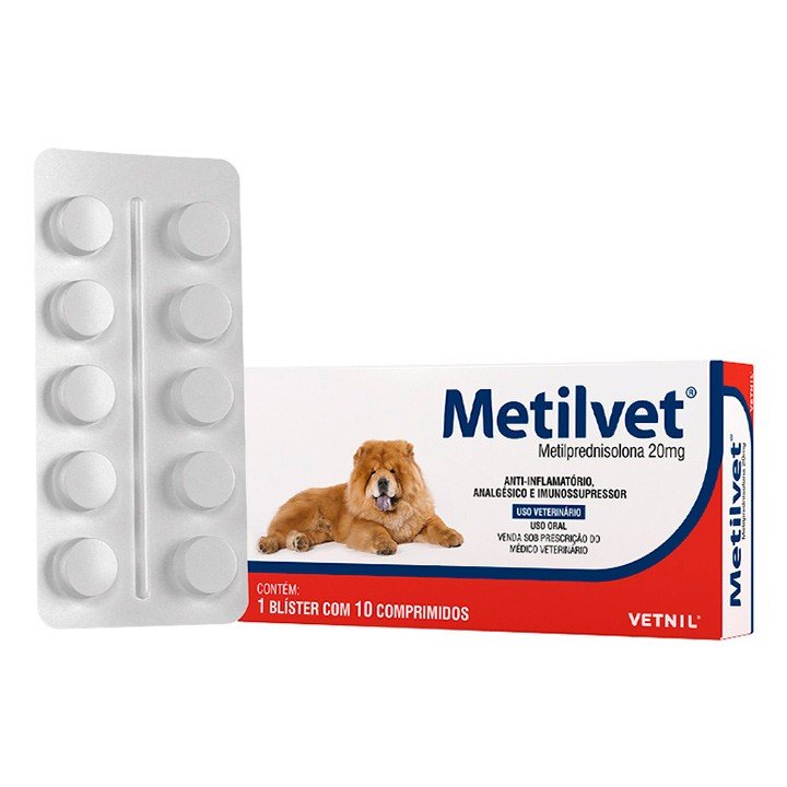 Metilvet 20mg 10 Comprimidos