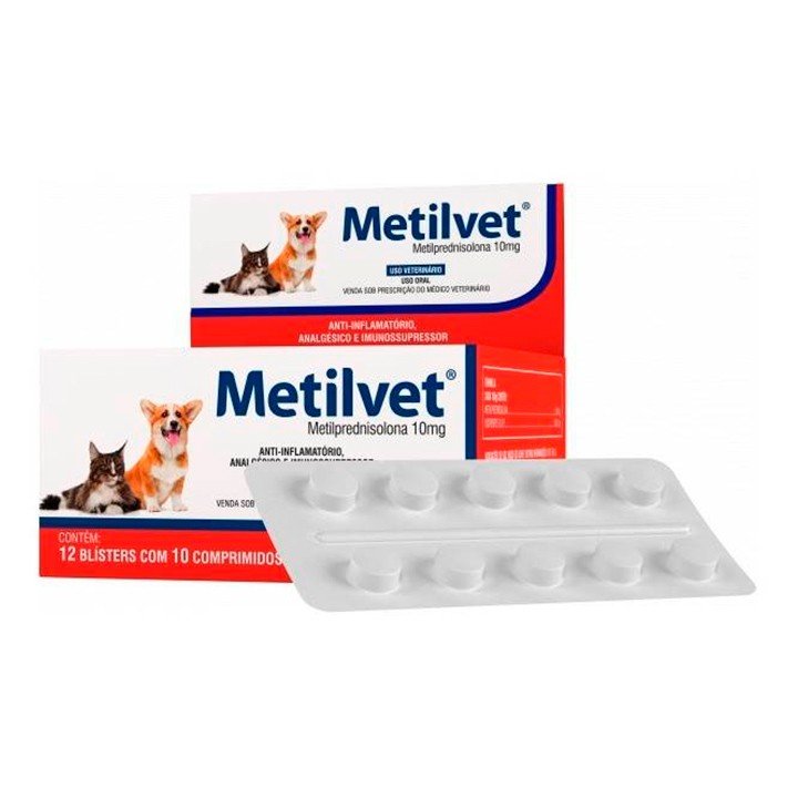 Metilvet 10mg 120 Comprimidos