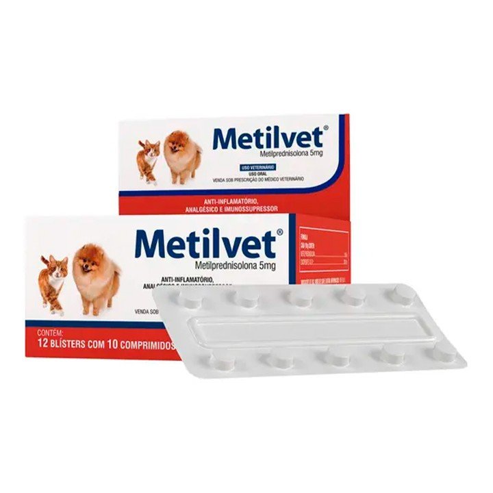 Metilvet 5mg 120 Comprimidos
