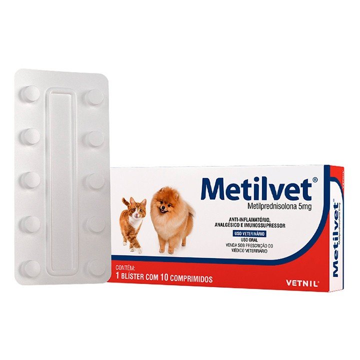 Metilvet 5mg 10 Comprimidos