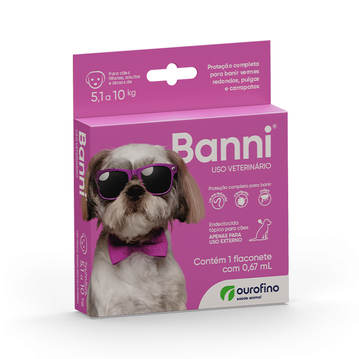 Banni Cães 5,1kg até 10kg - 0,67mL