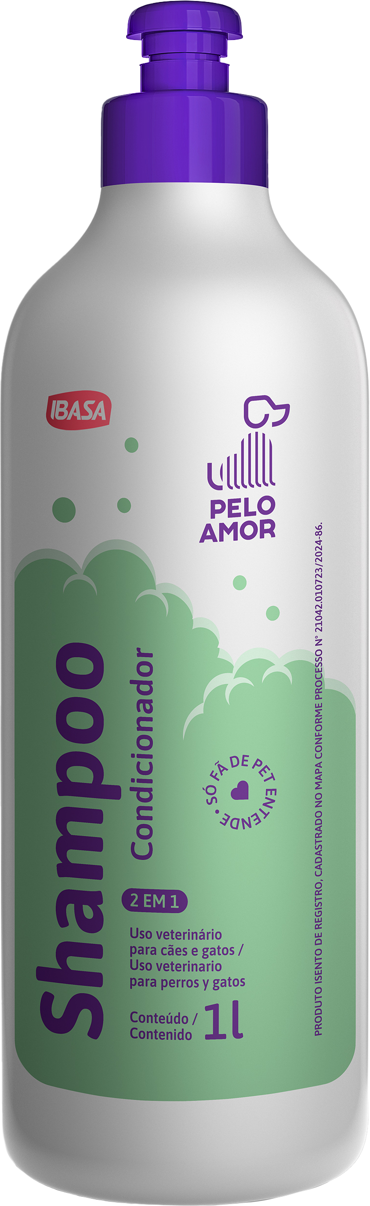 Shampoo Condicionador 2 em 1 Pelo Amor Ibasa 1 litro