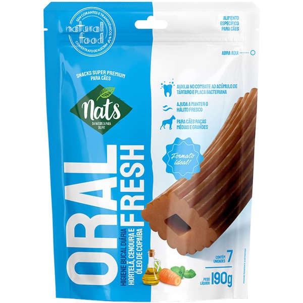 ORAL FRESH NATS RACAS MEDIAS E GRANDES 190 G