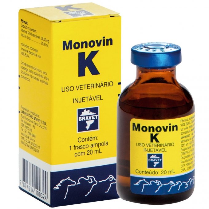 MONOVIN K INJETAVEL 20 ML