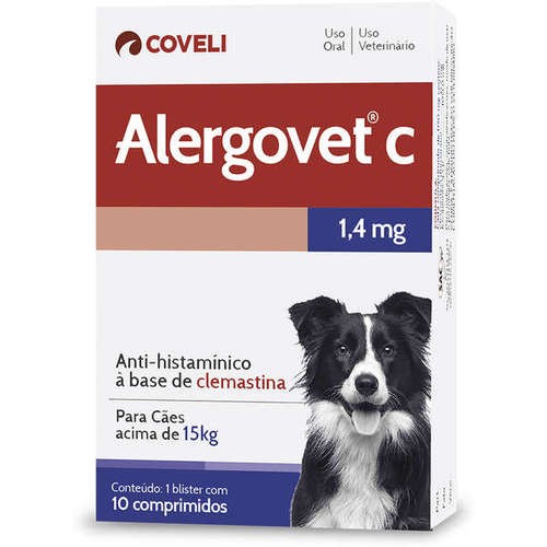 ALERGOVET 1,4 MG COM 10 COMPRIMIDOS