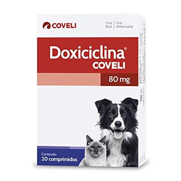 DOXICICLINA COVELI 80 MG COM 20 COMPRIMIDOS
