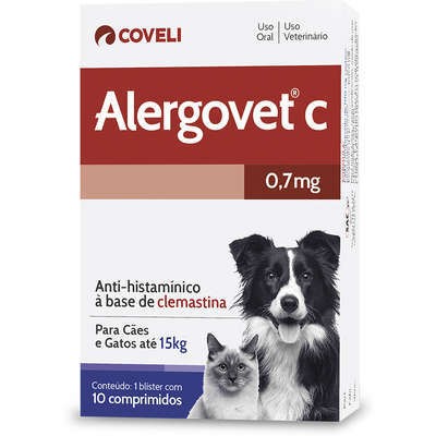 ALERGOVET 0,7 MG COM 10 COMPRIMIDOS