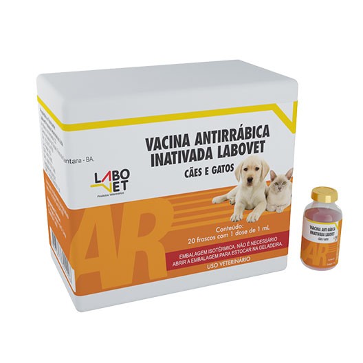 VACINA ANTIRABICA CANINA COM 20 DOSES 1 ML