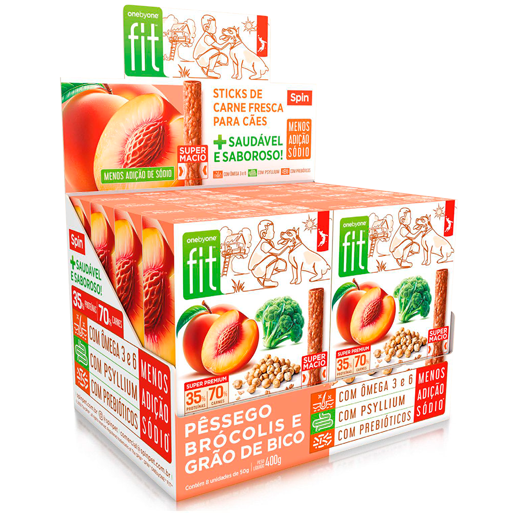 STICK FIT PÊSSEGO+BRÓCOLIS+GRÃO DE BICO 50G
