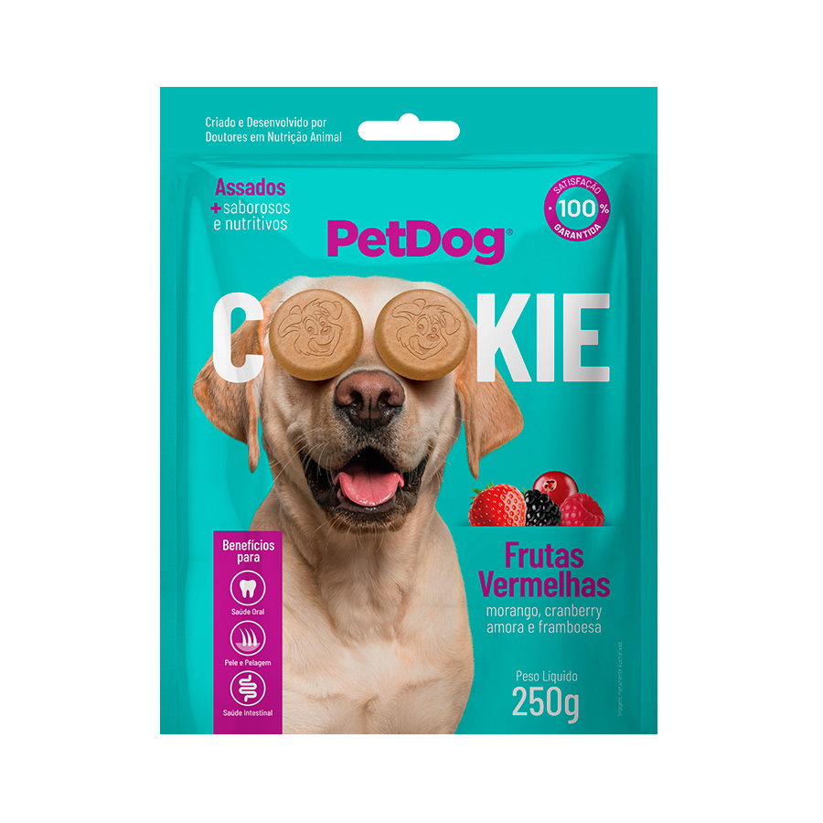 PETDOG COOKIE FRUTAS VERMELHAS 250G