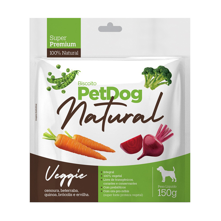 PET DOG NATURAL VEGGIE 150G