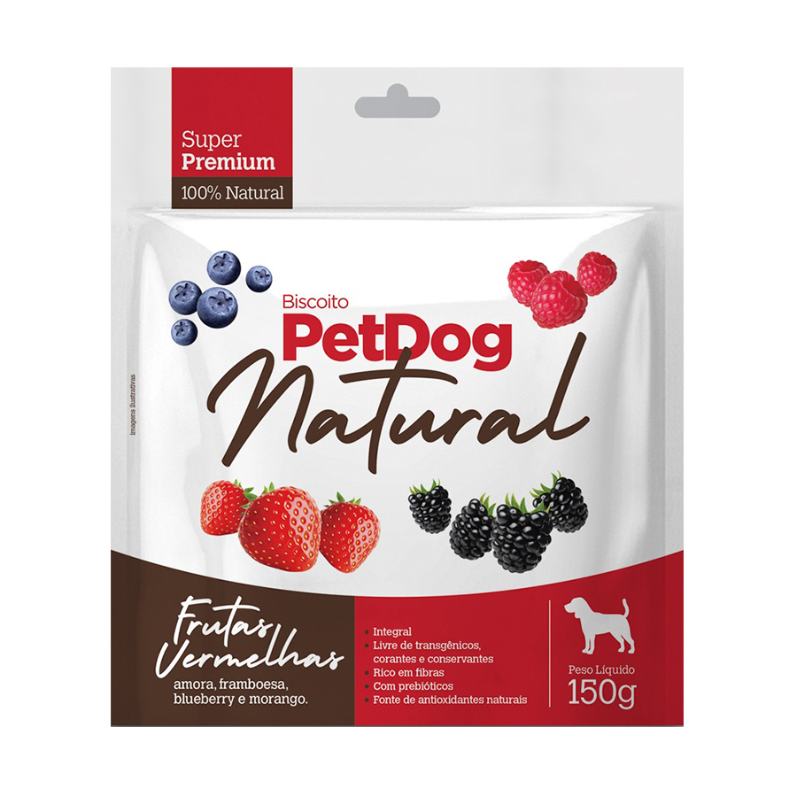 PET DOG NATURAL FRUTAS VERMELHAS 150G