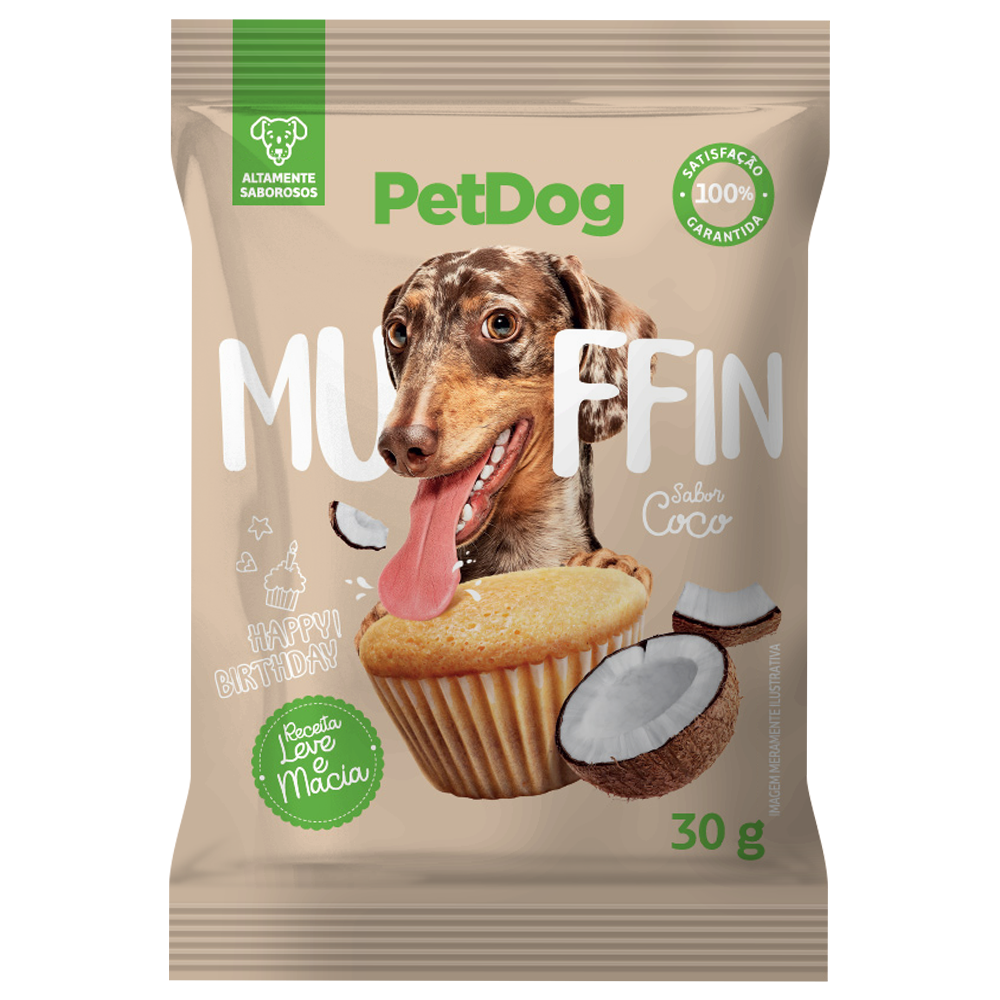 MUFFIN PETDOG COCO 30G - DISPLAY C/ 16 UNID