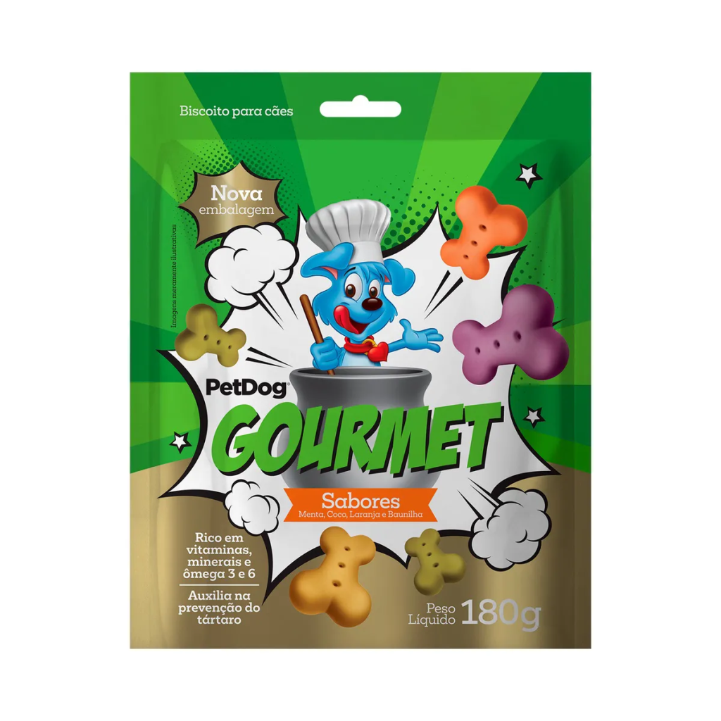 BISCOITO PETDOG GOURMET MIX 180G