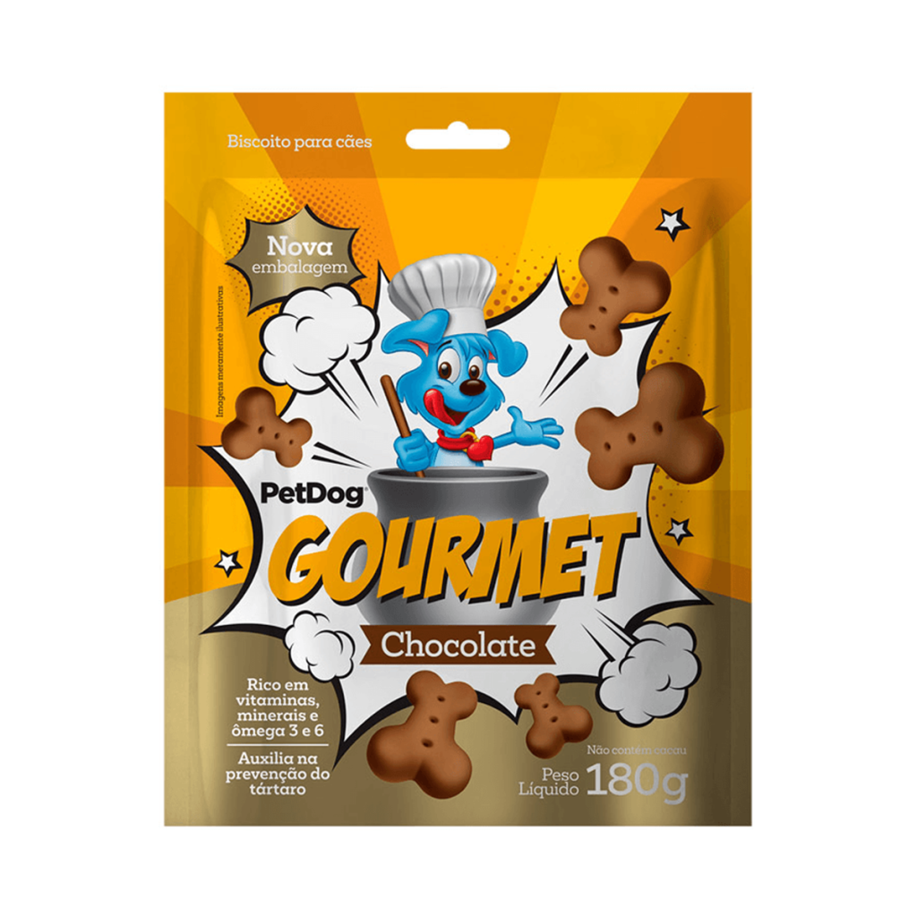 BISCOITO PETDOG GOURMET CHOCOLATE 180G