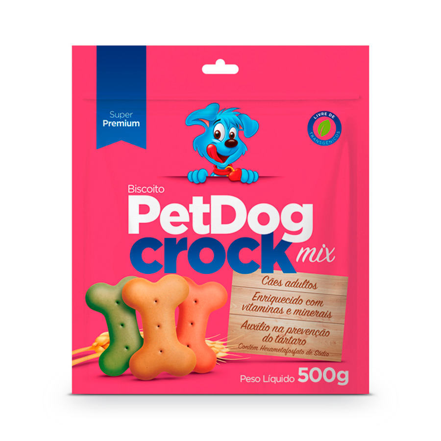BISCOITO PETDOG CROCK MIX 500G