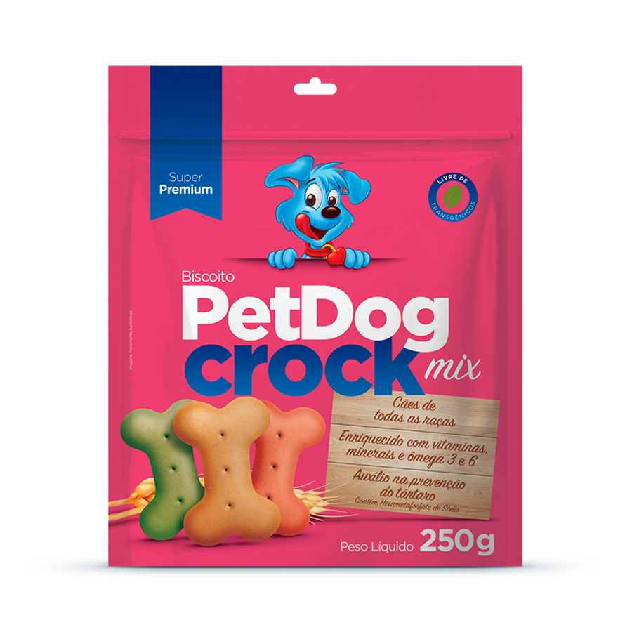 BISCOITO PETDOG CROCK MIX 250G
