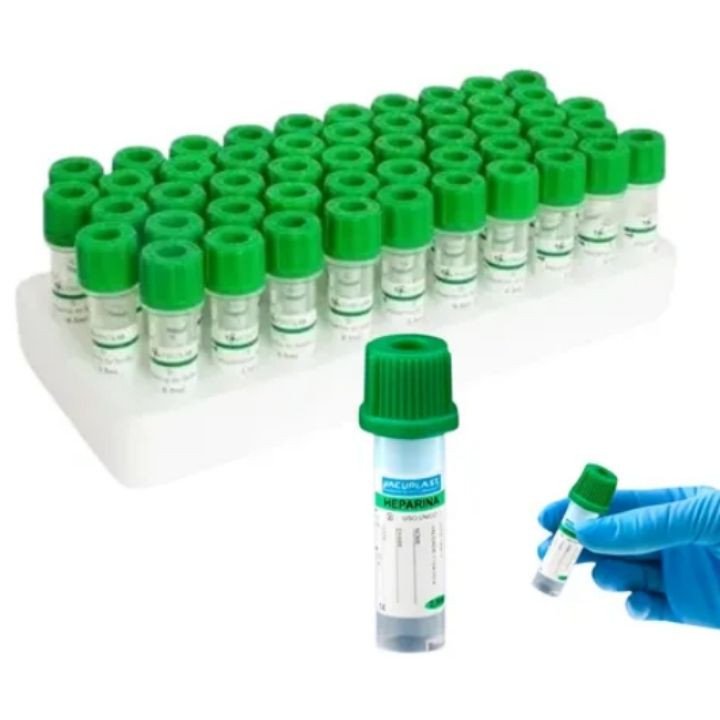 MICROTUBO COLETA SANGUE COM/ HEPARINA (VERDE)