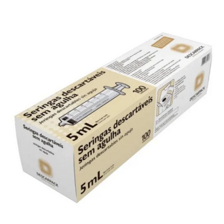 SERINGA DESC. 05ML S/AG LOCK DESCARPACK CX 100UN