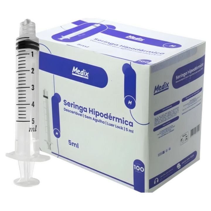 SERINGA 05ML S/AG LOCK UN 