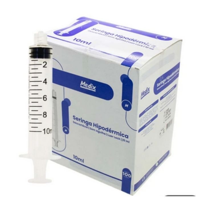 SERINGA 10ML C/AG LUER LOCK 25X0,70 (22G 1) 