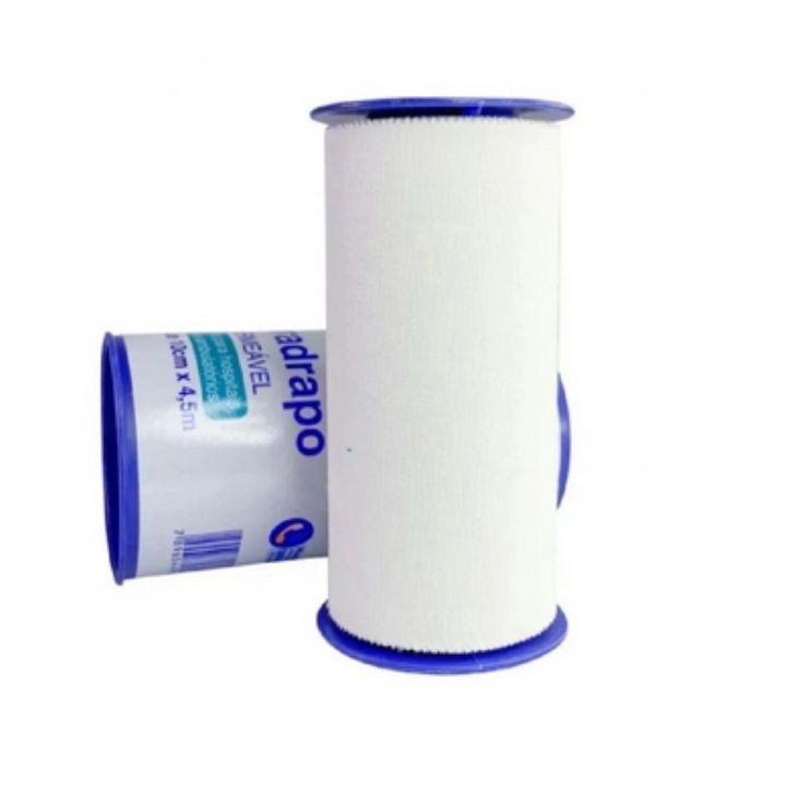 ESPARADRAPO IMP BRANCO 10CM X 4,5M